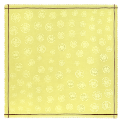 La M&eacute;daille Longchamp Stole , Lime - Cotton blend