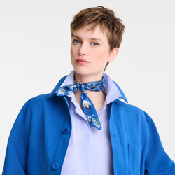Forêt Longchamp Silk scarf 50 , Atlantic - Silk