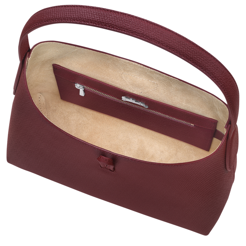 Longchamp Roseau M Plum Leather Bag