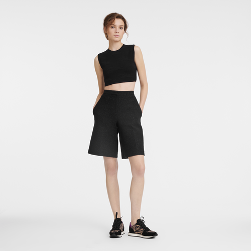 Sleeveless top , Black - Knit - View 2 of 3