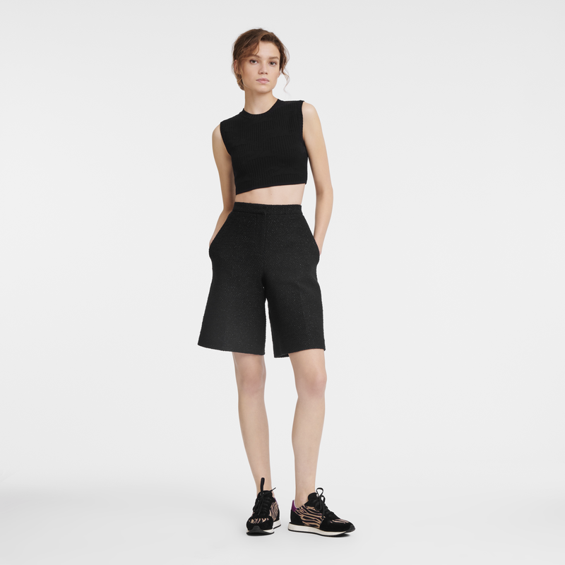 Sleeveless top , Black - Knit  - View 2 of  3