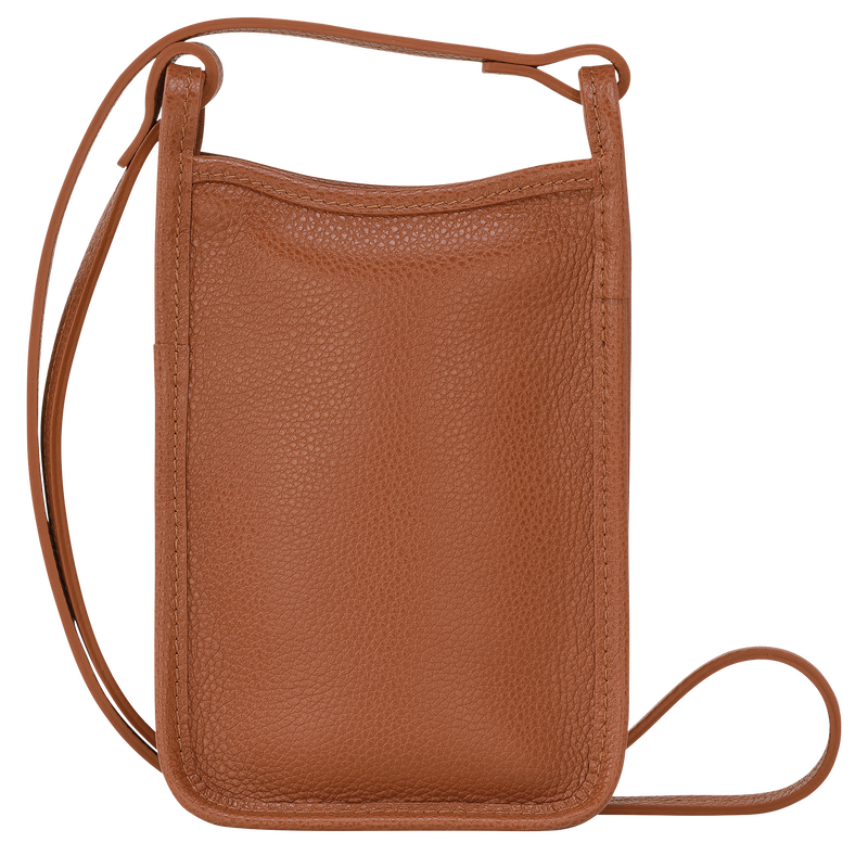 Mobiltelefon-Etui mit Lederbändchen Le Foulonné , Leder - Caramel  - Ansicht 4 von 5