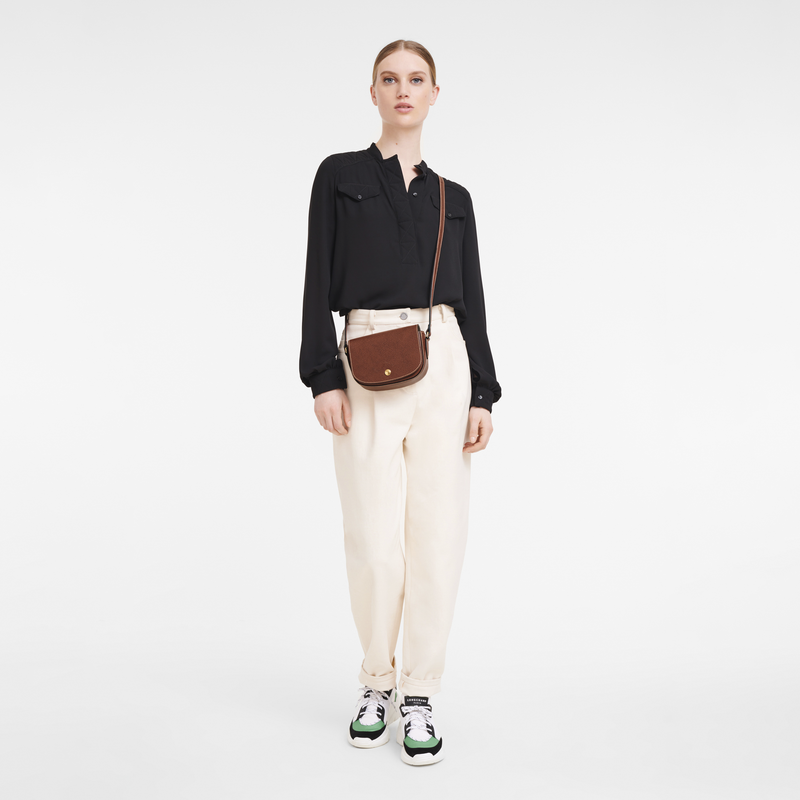 Épure XS Crossbody bag , Brown - Leather  - View 2 of  4