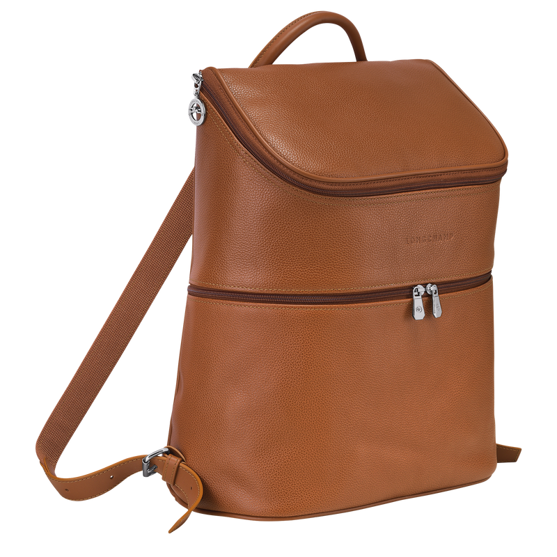 Le Foulonné Backpack , Caramel - Leather  - View 3 of 5