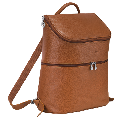 Le Foulonné Backpack , Caramel - Leather - View 3 of  4