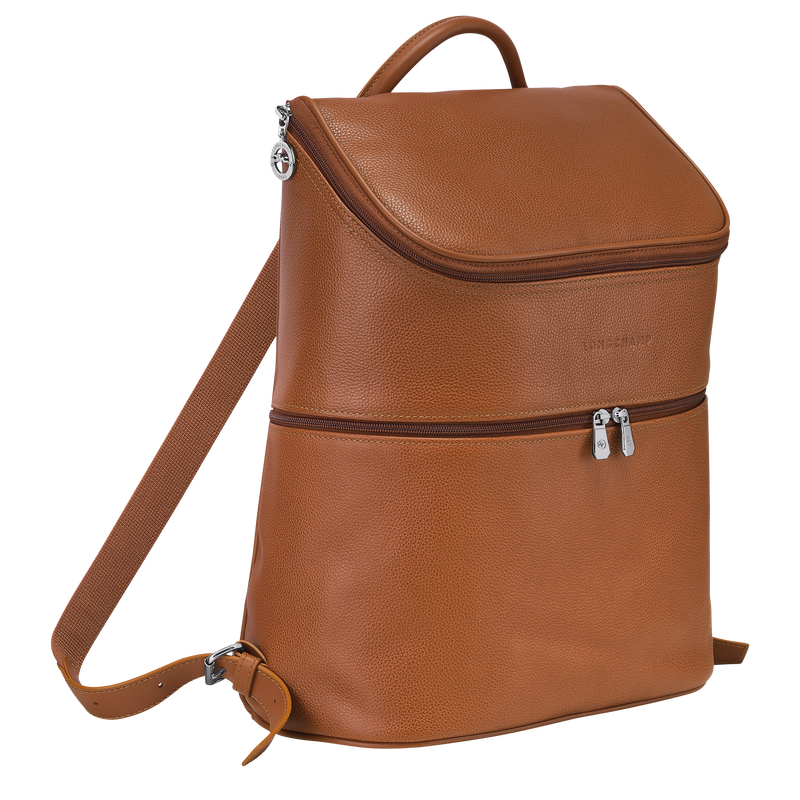 Le Foulonné Backpack , Caramel - Leather  - View 3 of  4