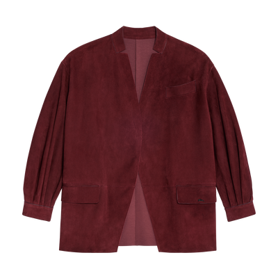 Jacket , Burgundy - Leather