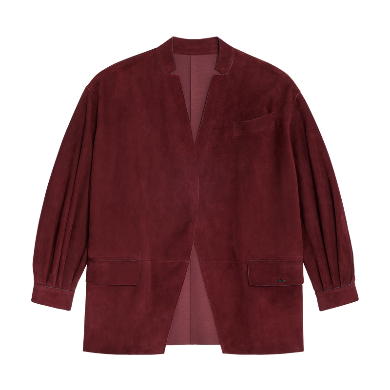 Giacca , Pelle - Amaranto  - View 1 of  5