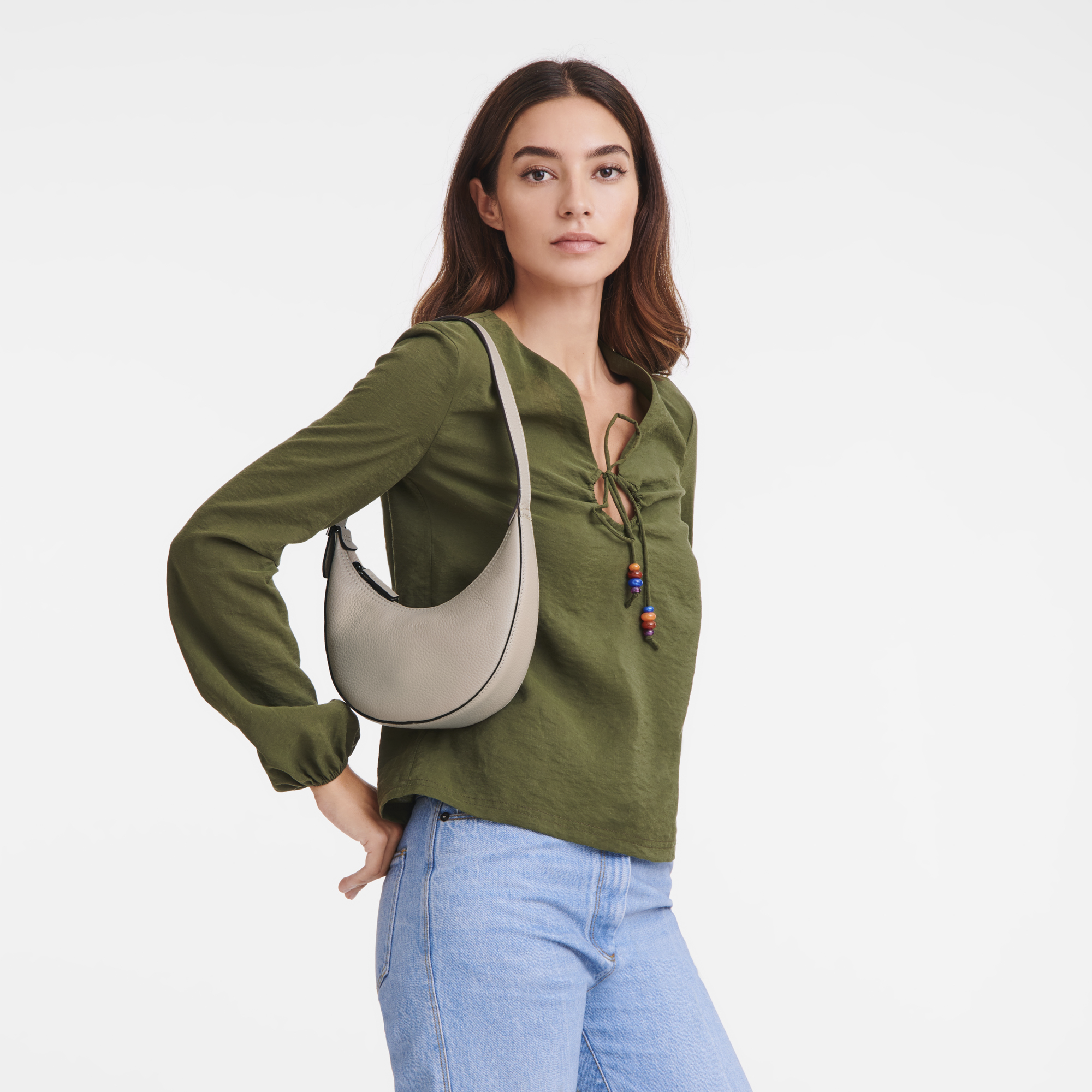 Roseau Essential Hobo bag S, Clay