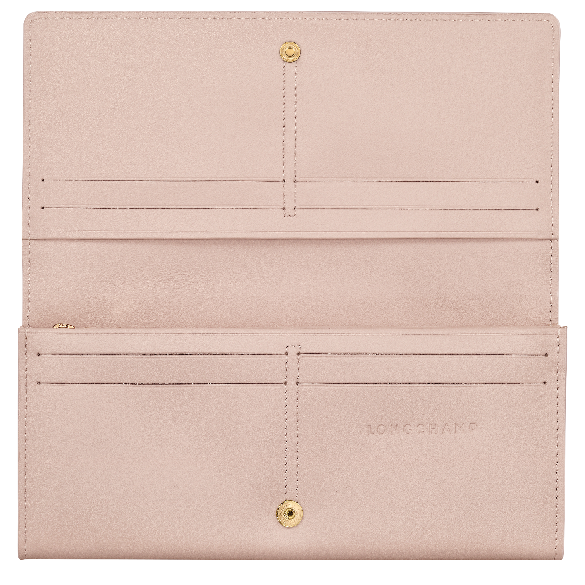 Long continental wallet, Petal Pink - View 3 of
3 - zoom in Le Roseau Long continental wallet, Petal Pink