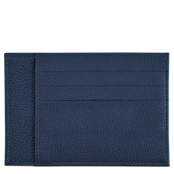 Le Foulonné Card holder , Navy - Leather