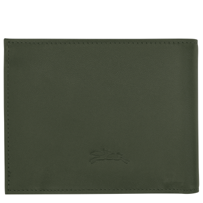Portefeuille Longchamp sur Seine , Cuir - Kaki