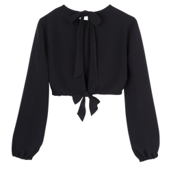 Top , Crepe - Preto