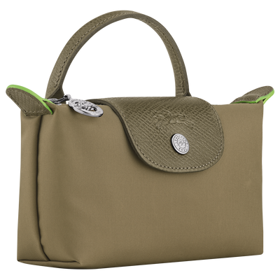 Le Pliage Green Pouch with handle, Artichoke