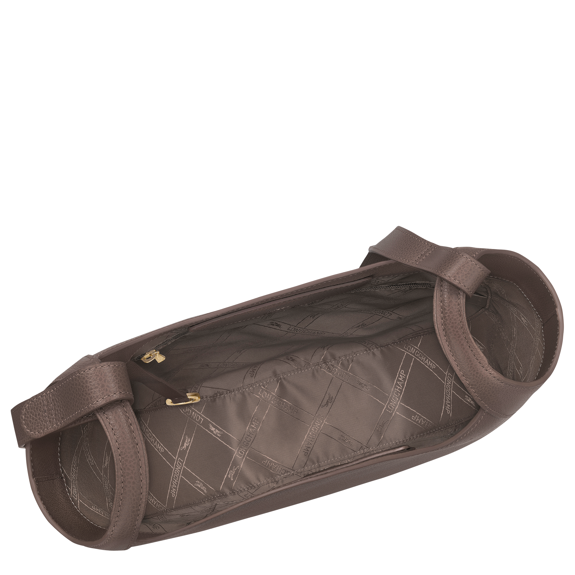 Le Foulonn&eacute; Hobo bag L, Taupe