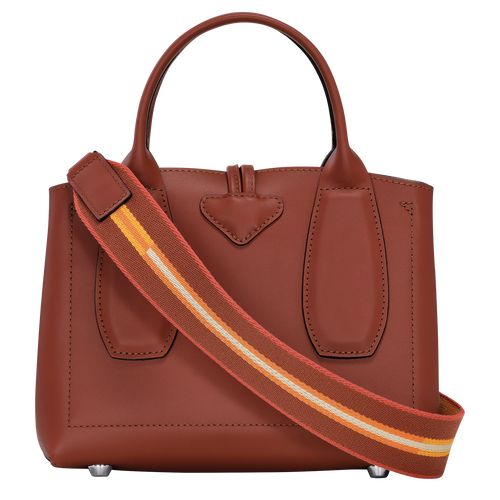 Le Roseau S Handbag , Mahogany - Leather - View 4 of  5