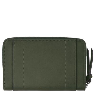 Portefeuille Longchamp 3D , Cuir - Kaki