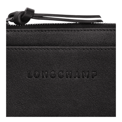 Longchamp 3D 系列 卡片夾, 黑色