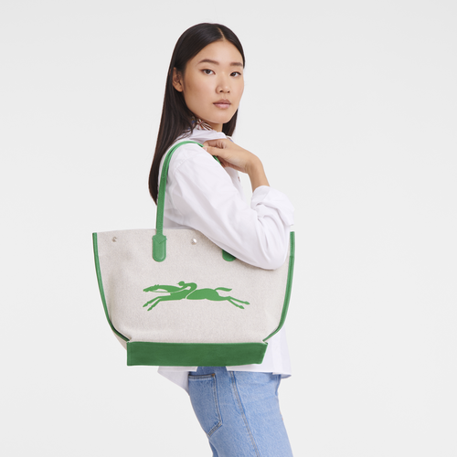 Essential L Tote bag , Green - Canvas - View 2 of  7