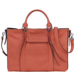 Longchamp 3D Tas met handgreep aan de bovenkant L , Bruin - Leder