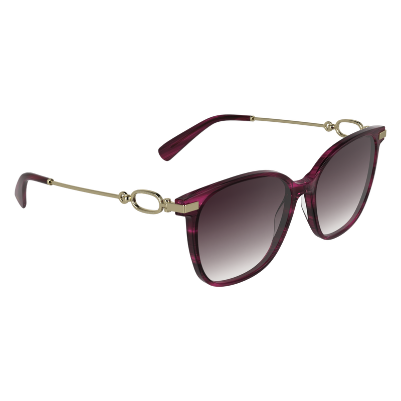 Lunettes de soleil , Autre - Violet ray&eacute;  - Vue 2 de 2