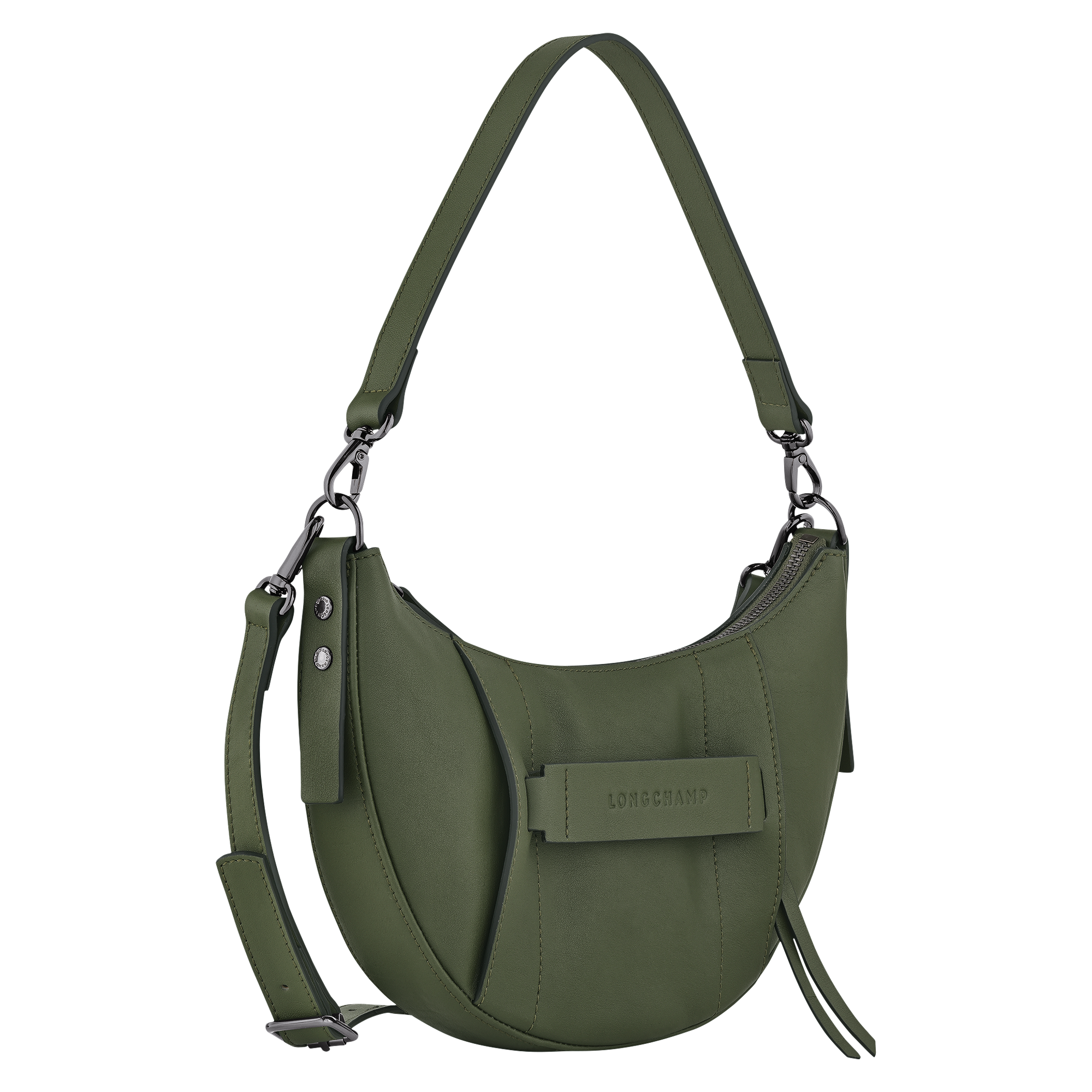 クロスボディバッグ S, カーキ - ビュー 3:
4 - 拡大 Longchamp 3D クロスボディバッグ S, カーキ