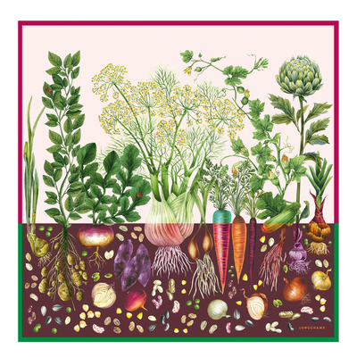 Beyond the Garden Silk scarf 90, Multicolor