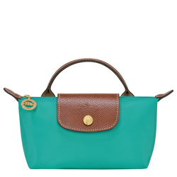 Le Pliage 原創系列 附提把的小袋子 , 綠松石色 - 再生帆布