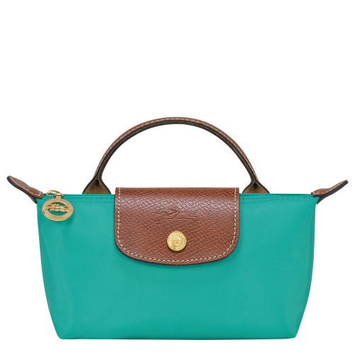 Le Pliage Original Pouch with handle, Turquoise