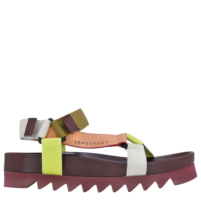 HERBST-WINTER-KOLLEKTION 2023 Flache Sandalen, Bordeaux
