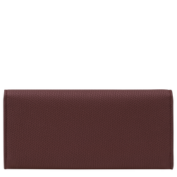 Le Roseau Long continental wallet , Burgundy - Leather
