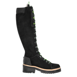Le Pliage baroudeuse Boots , Black - Leather