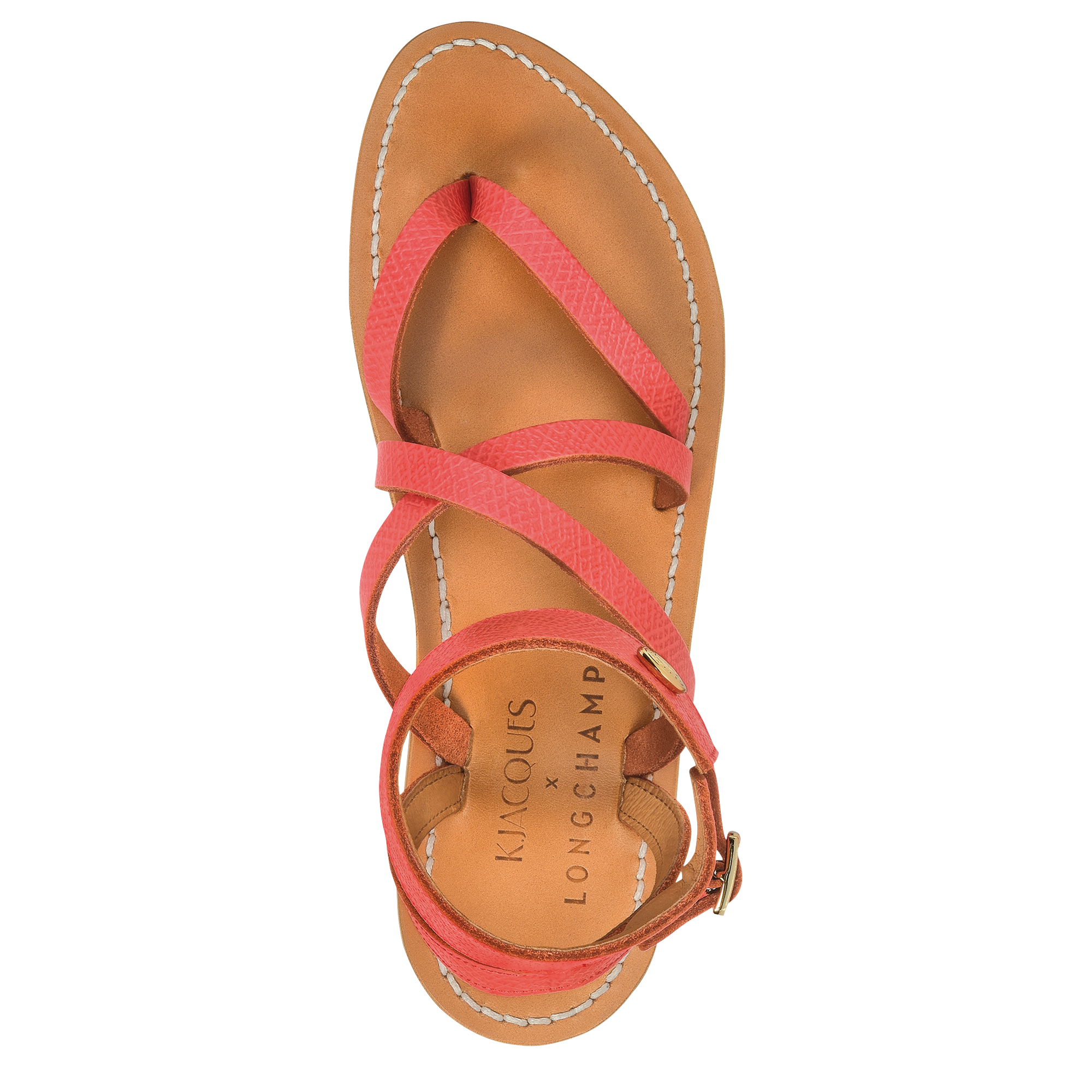 Longchamp x K.Jacques Sandals, Strawberry