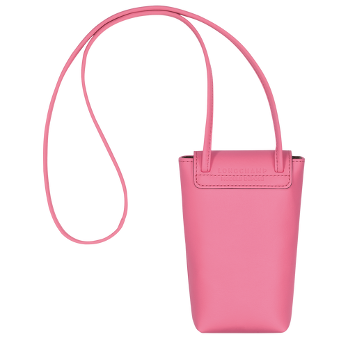 Mobiltelefon-Etui mit Lederbändchen Le Pliage Xtra , Leder - Pink - Ansicht 4 von 4