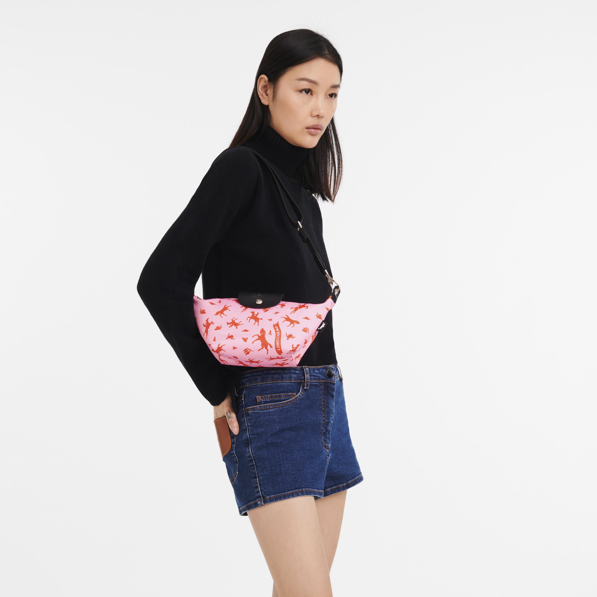 Longchamp Le Pliage Filet Knit XS Crossbody Bag - Pink – Kith