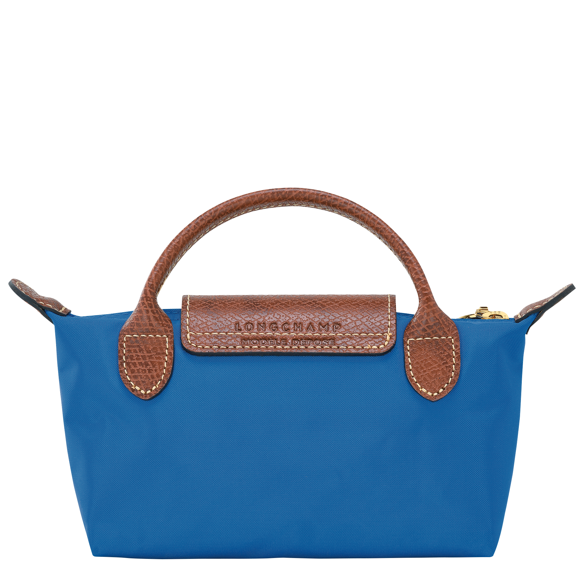 Longchamp Le Pliage Original Mini Pouch with Handle Cobalt Blue Recycled  Canvas