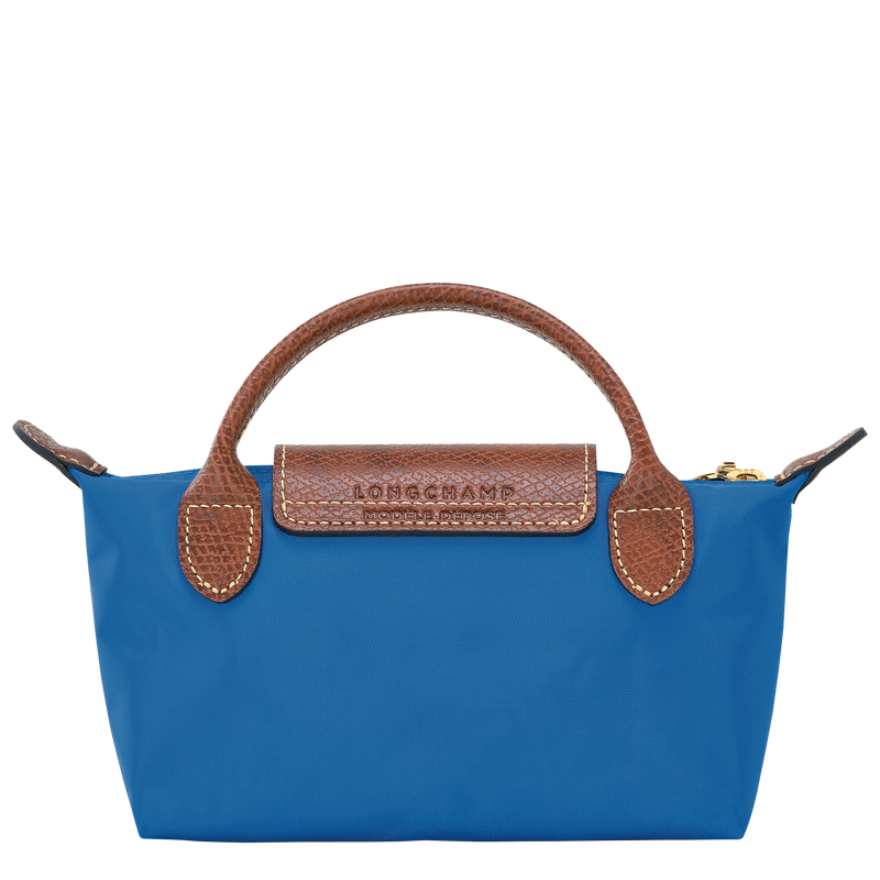 Longchamp Le Pliage Original Mini Pouch with Handle Cobalt Blue Recycled  Canvas