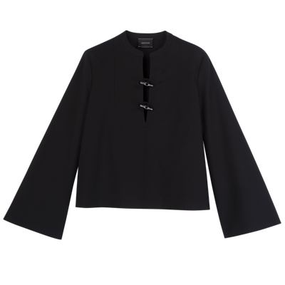 Shirt , Black - Cotton poplin