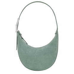 Roseau Essential 半月形單肩包 S , 灰綠色 - 皮革