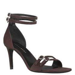 La Baronne Pumps , Burgundy - Leather