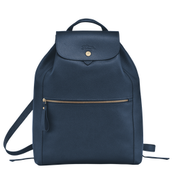 Le Foulonné Backpack , Navy - Leather