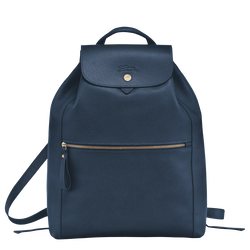Le Foulonné Backpack , Navy - Leather
