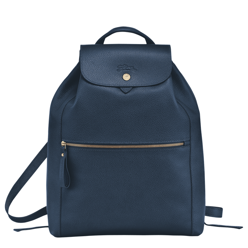 Le Foulonné Backpack , Navy - Leather  - View 1 of 3