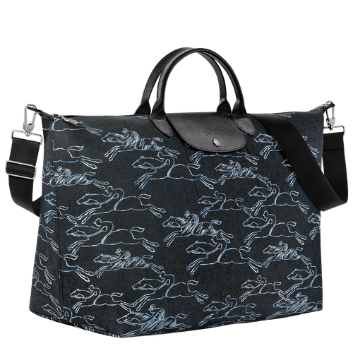 Le Pliage Collection Travel bag , Navy - Canvas - View 3 of  6