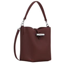 Le Roseau XS Bucket bag , Burgundy - Leather