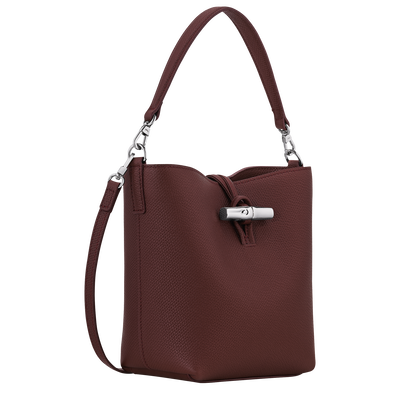 Le Roseau XS Bucket bag , Burgundy - Leather