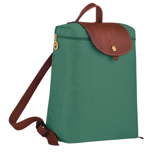 Rucksack M Le Pliage Original , Recyceltes Canvas - Salbei - Ansicht 3 von 5