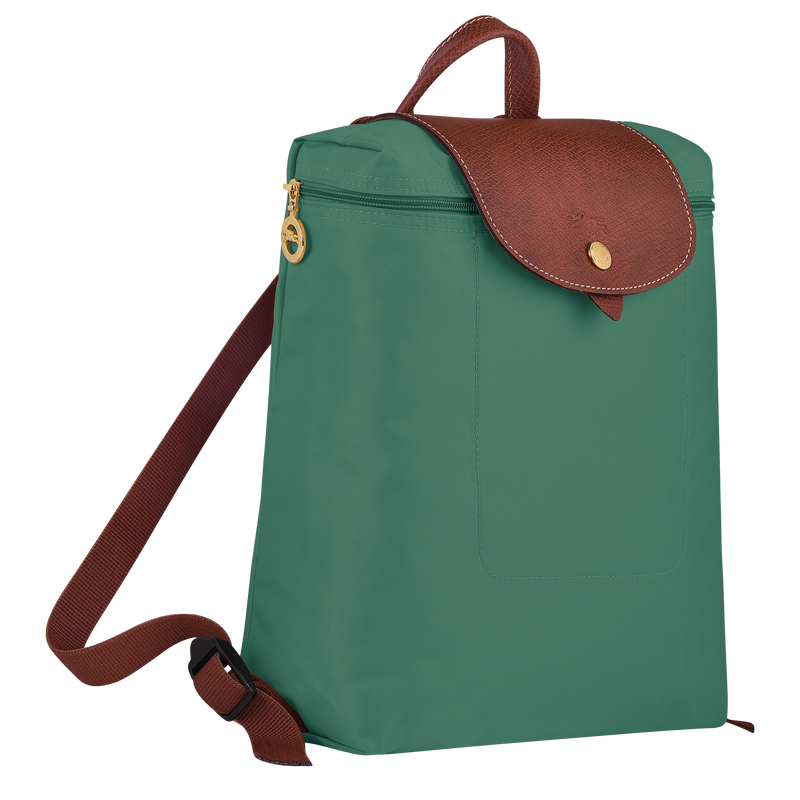 Rucksack M Le Pliage Original , Recyceltes Canvas - Salbei  - Ansicht 3 von 5