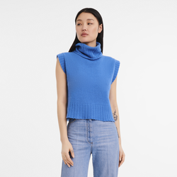 Sleeveless sweater , Cobalt - Knit