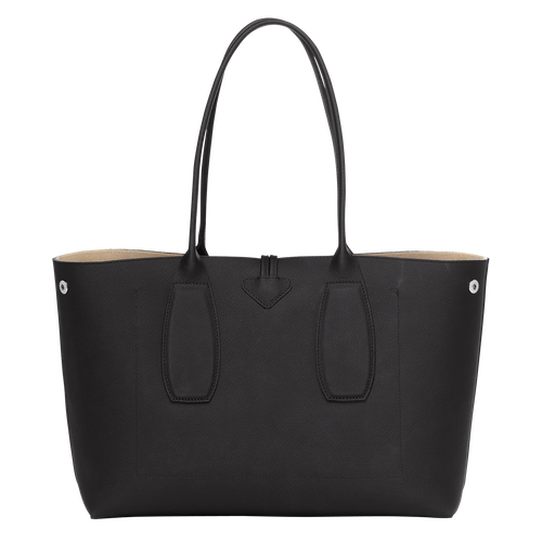 Le Roseau L Tote bag , Black - Leather - View 4 of  6